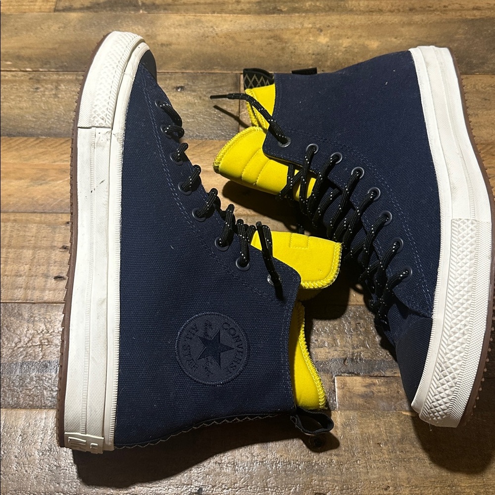Chuck Taylor All Star II Boot Shield Canvas Obsidian Blue / Yellow Men's Size 12 - Picture 6 of 10